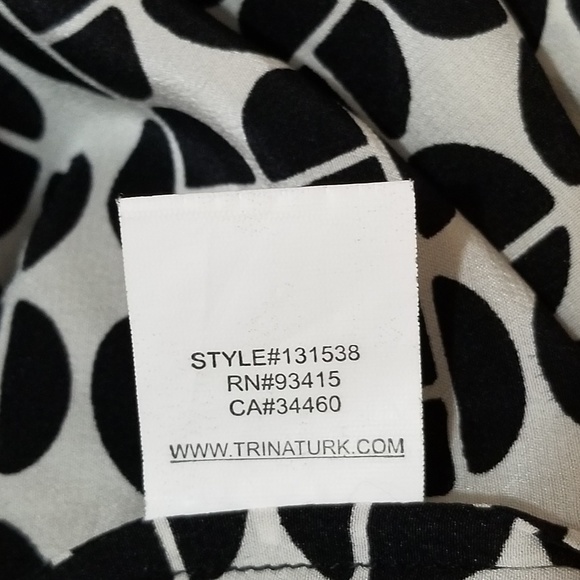 Trina Turk Silk Dress Button Front - Size 8 - Picture 8 of 8